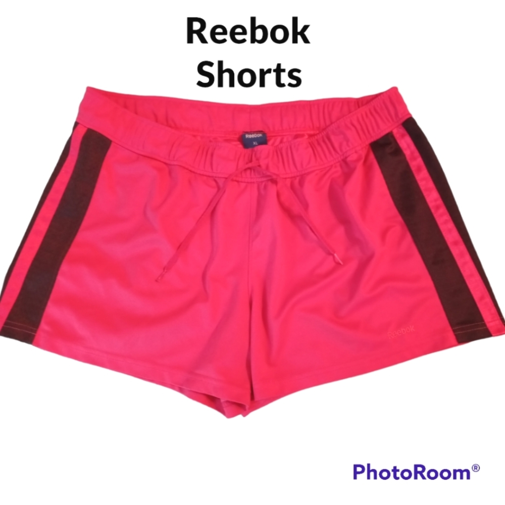 Reebok Athletic Shorts, Pink & Black, Sz. XL 14/16